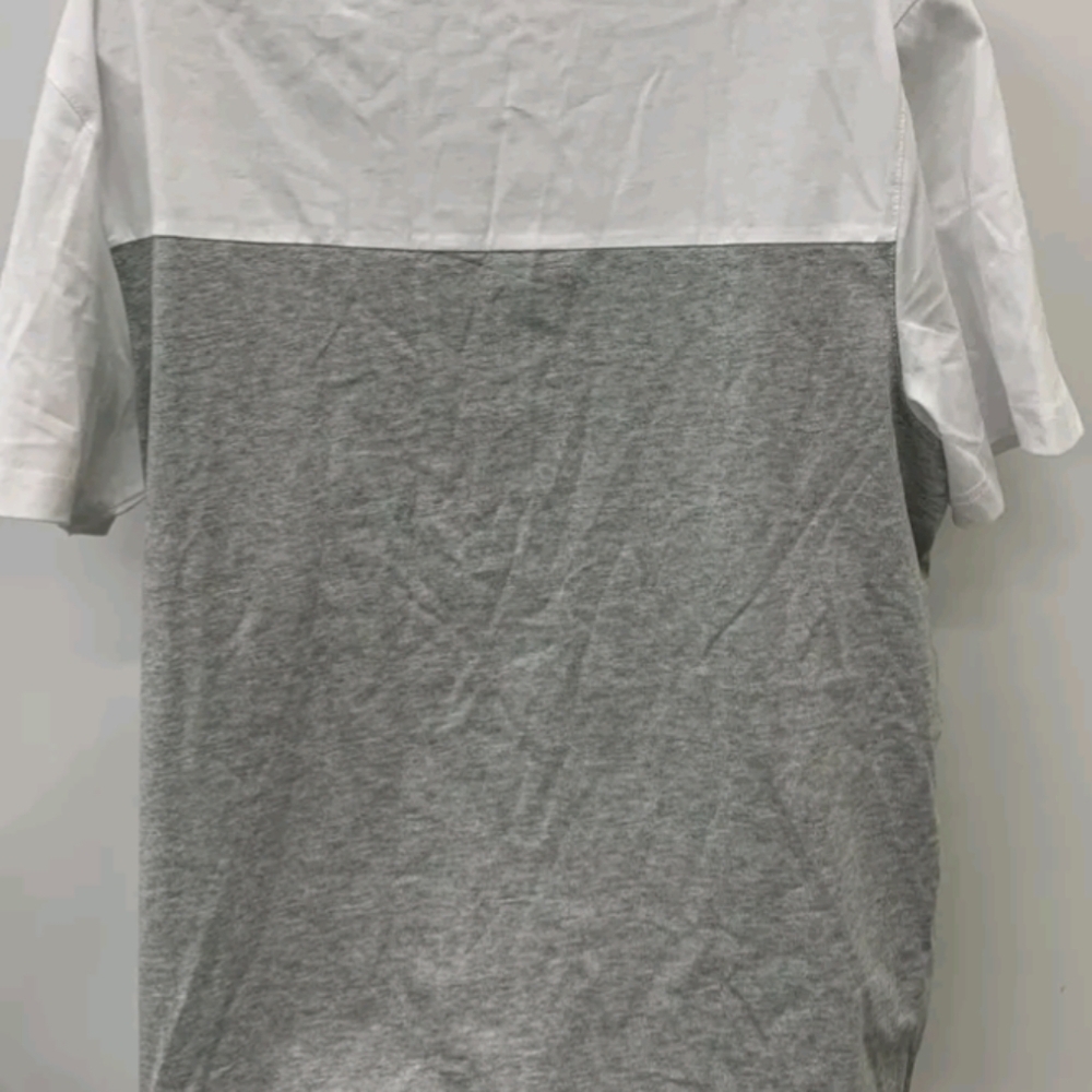 Michael Kors Gray/White MK Logo Crew Neck T Shirt Size L NWT MSRP $69.50 - Picture 3 of 6